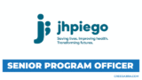 Senior Program Officer – Coordination and Logistics – RISE Project Vacancy at Jhpiego